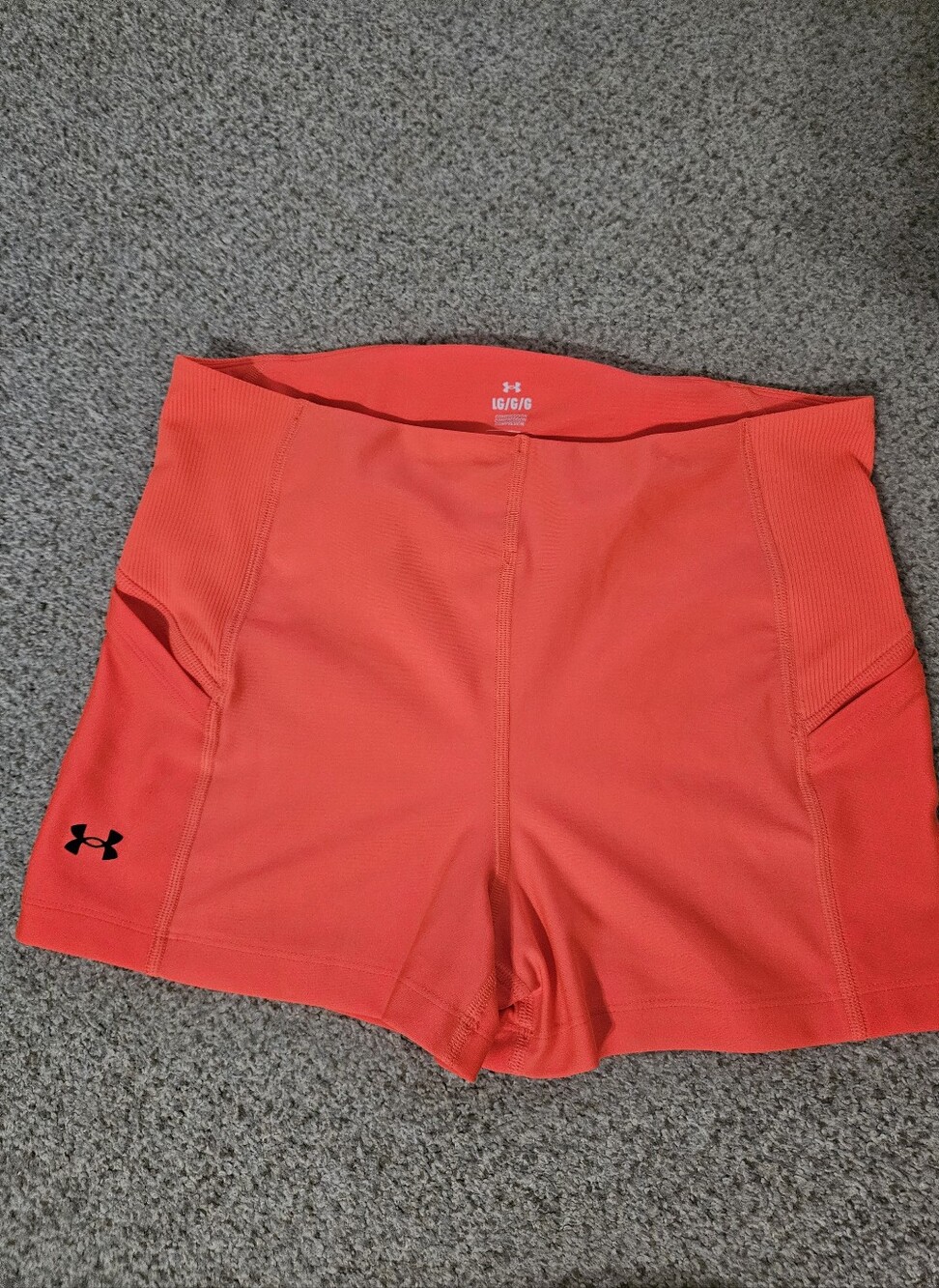 Under Armour HeatGear Coral Orange Compression Shorts